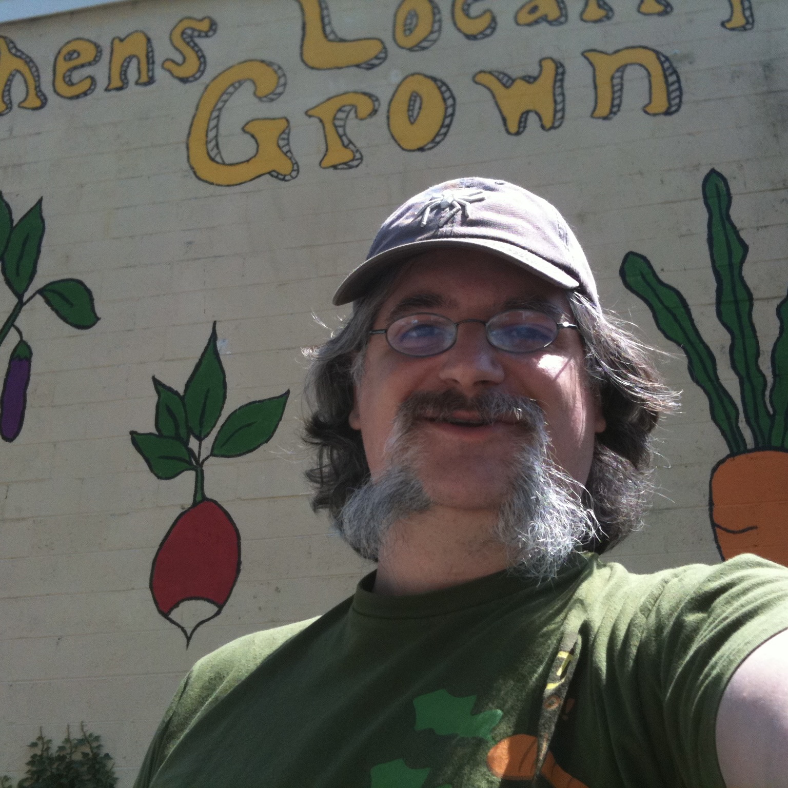 Eric working at the market